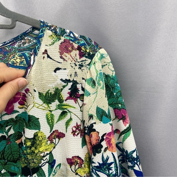 FIG AND FLOWER Multicolor Floral Lightweight Popover Tunic Top Size 1X NWT - Picture 13 of 14